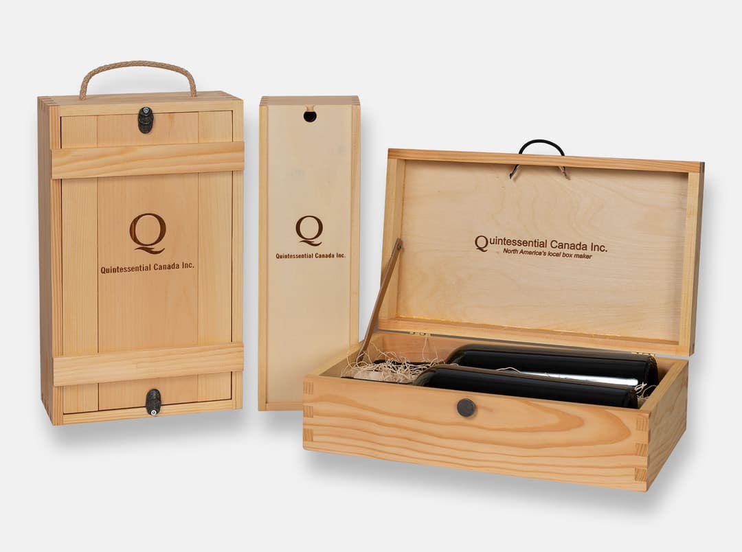 Wood box finished with natural oil treatment