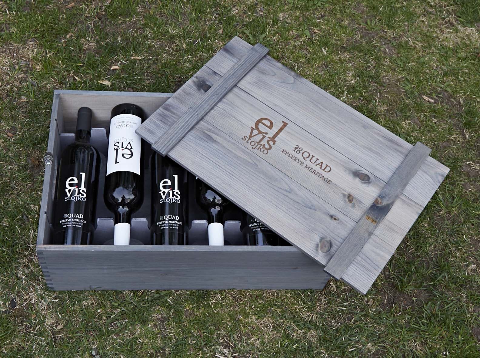 Wooden 12-bottle wine shipper crate