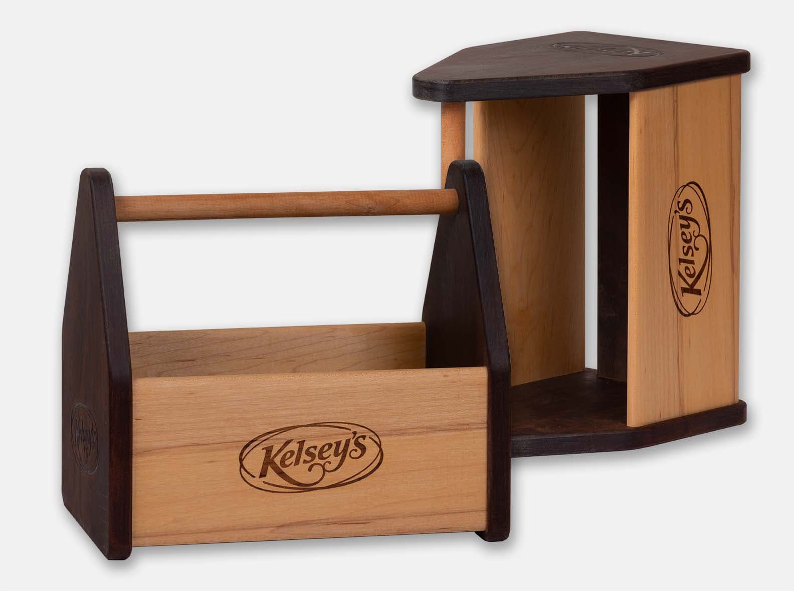 Wooden condiment caddy