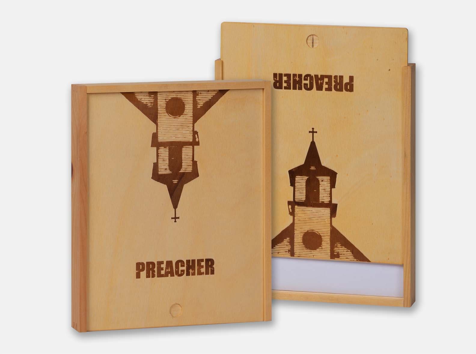 Wooden sliding-lid book box