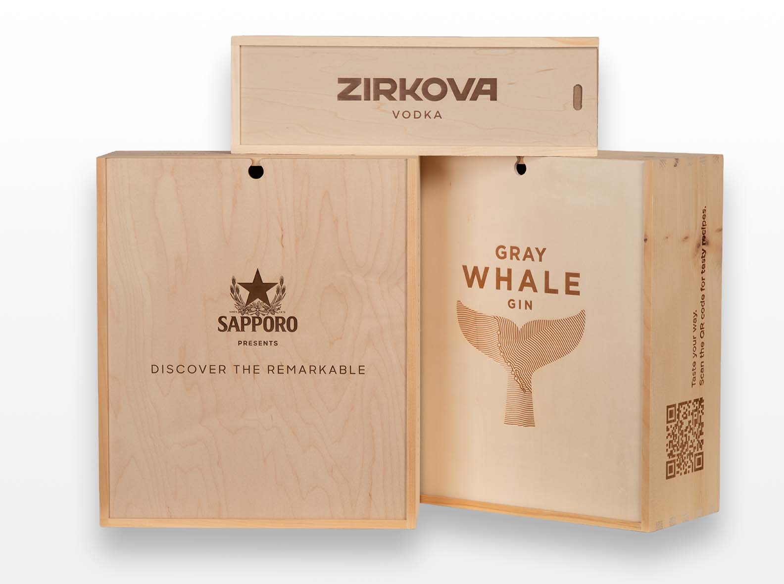 wooden presentation boxes for spirits