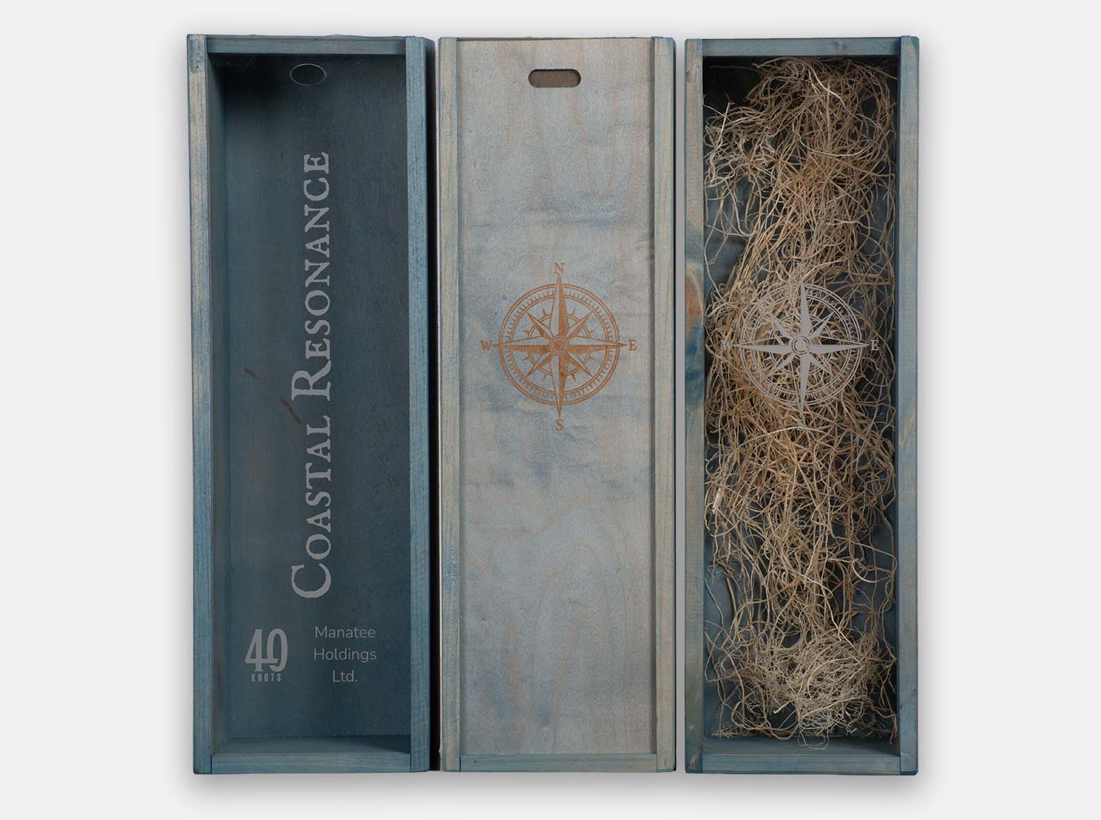 Single bottle wine box with acrylic engraved lid