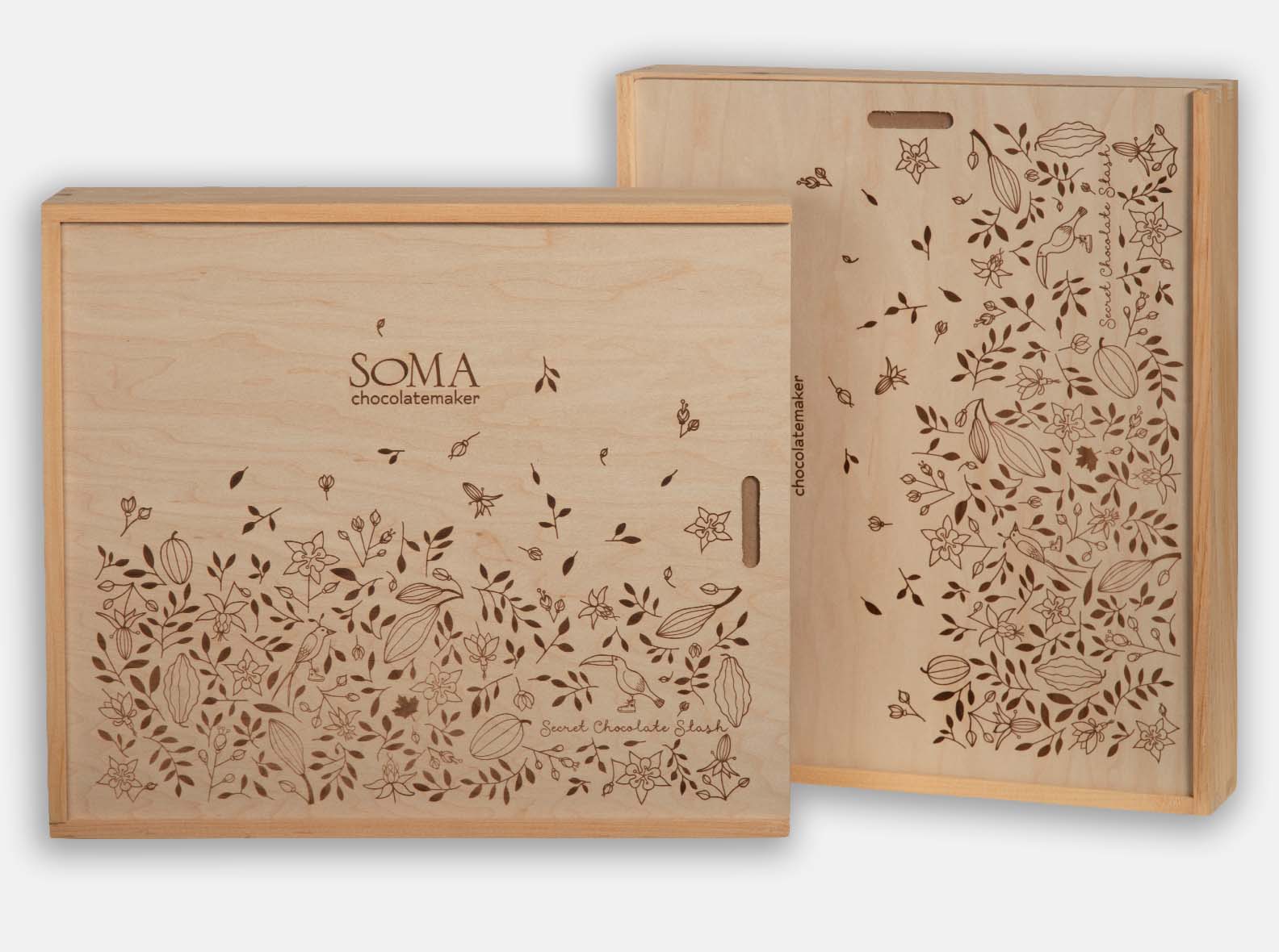 Wooden gift box for Chocolate.