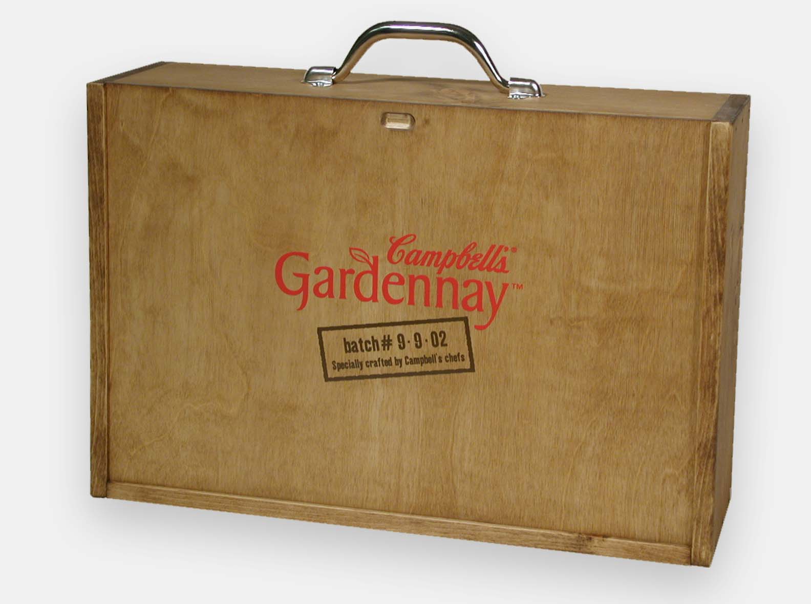 wood briefcase with sliding lid