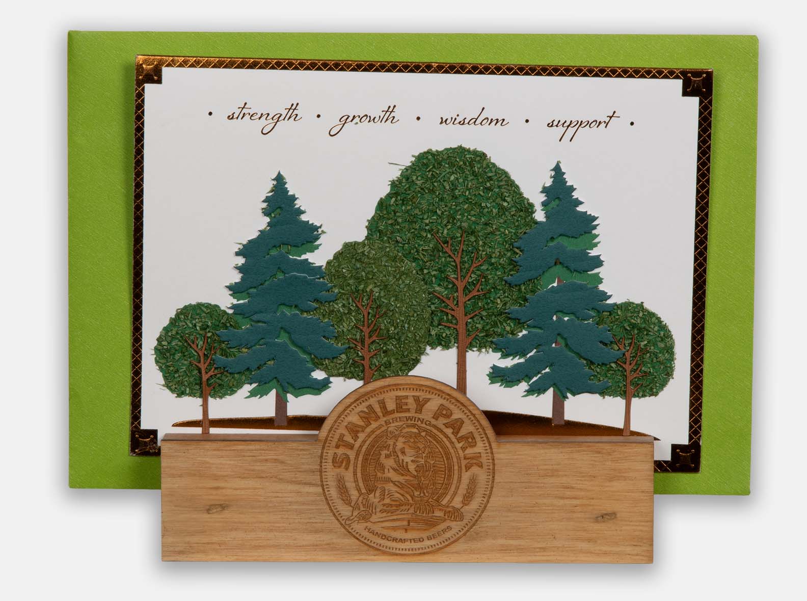 wooden card holder