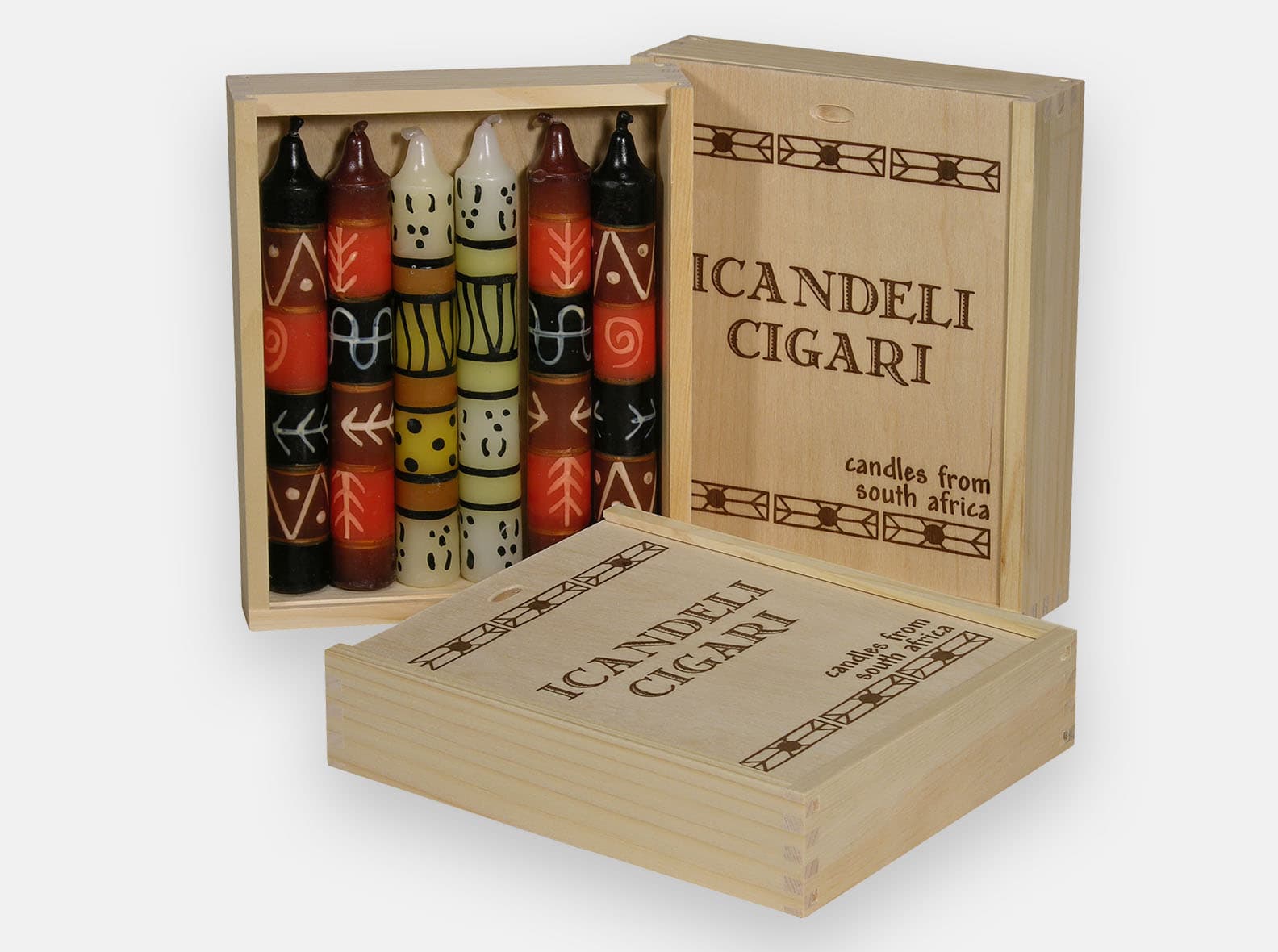 wood gift box for candles