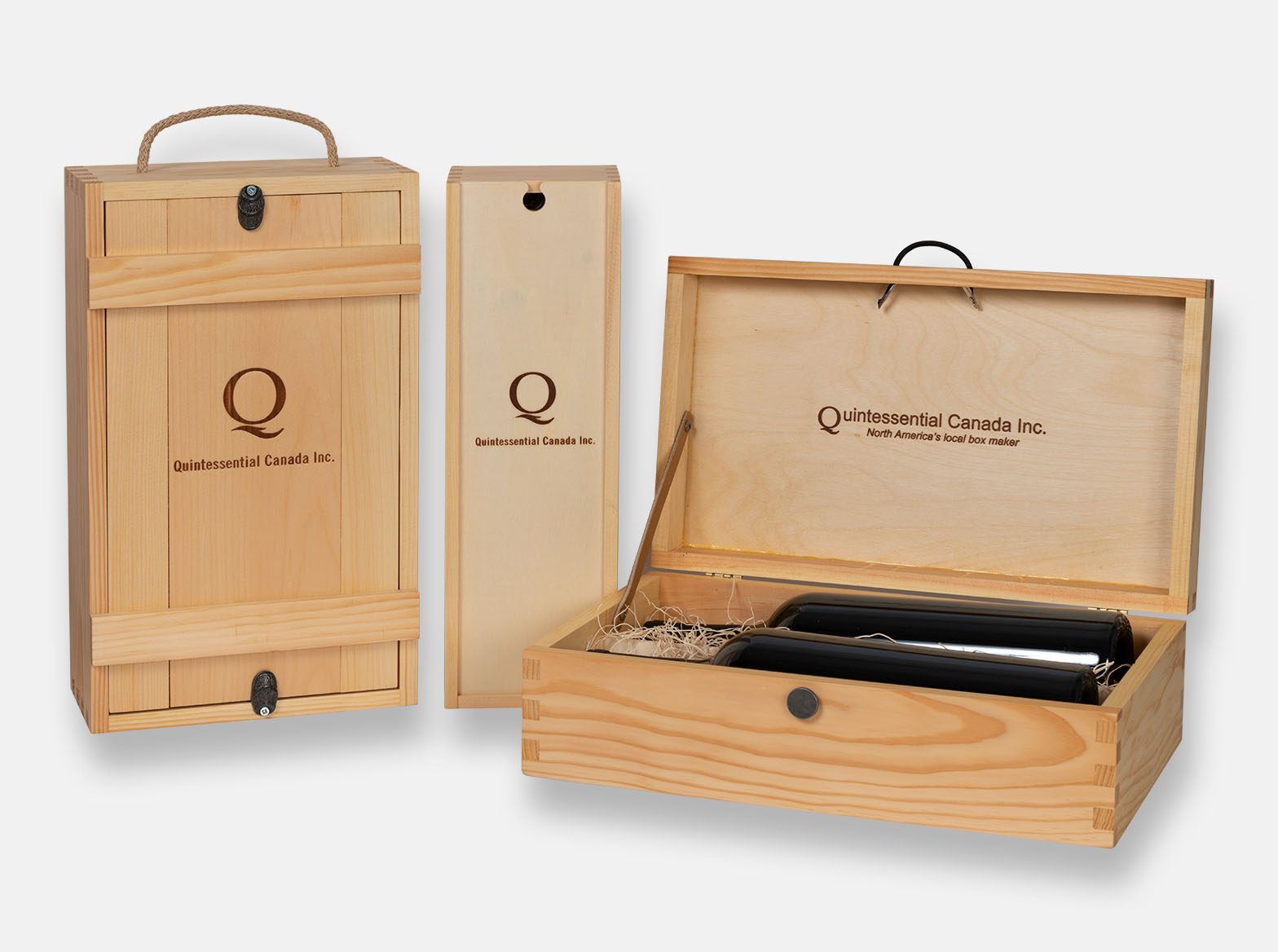 Wood box finished with natural oil treatment