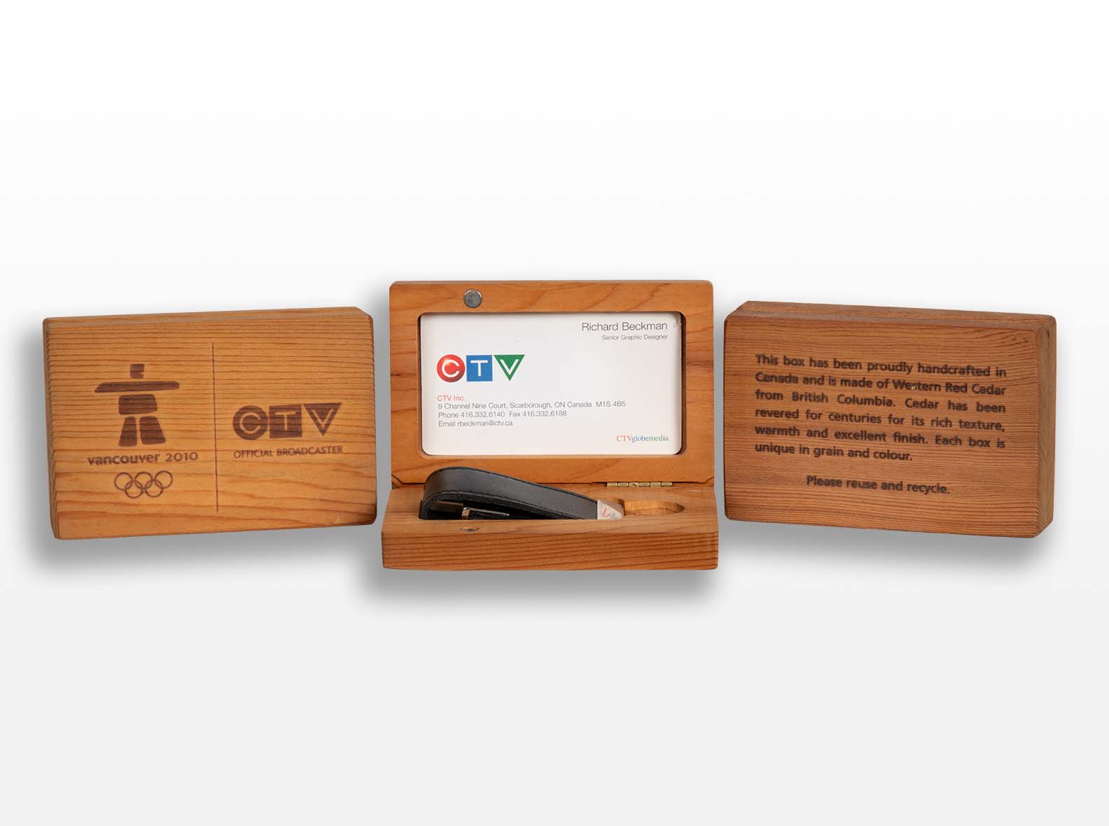 CTV Olympic Promotion Box- Red Cedar USB Box